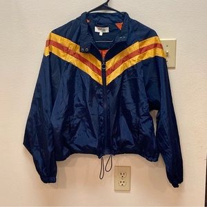 Charlotte Russe Navy Striped Jacket Windbreaker